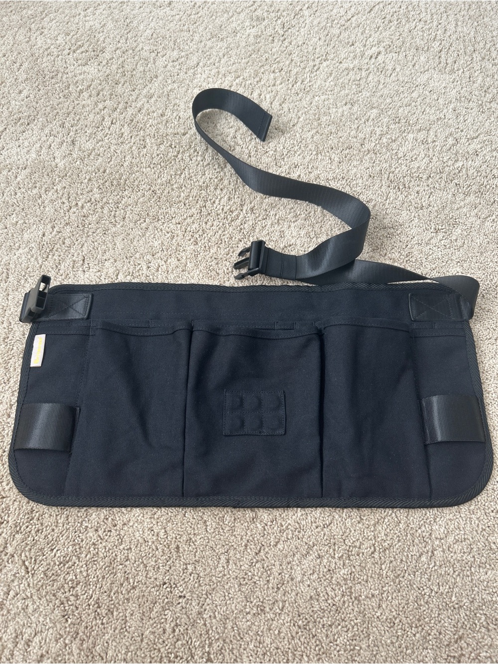 Briteree Heavy Duty Canvas Waist Tool Apron Black Magnetic Patch
